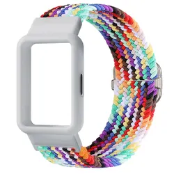Adjustable Nylon Loop Sport Strap and Protective Case for Fitness Tracker Watch (Colorful)