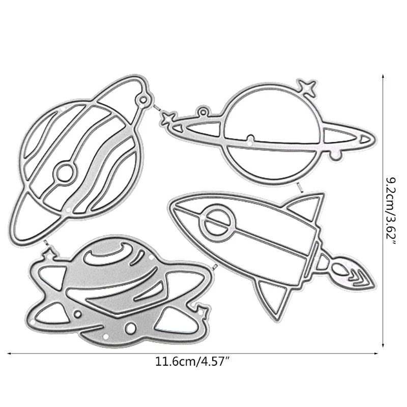 Planet Rocket Metal Cutting Muore Stencil Scrapbooking Album Fai-Da-Te Timbro Carta Carta Goffratura