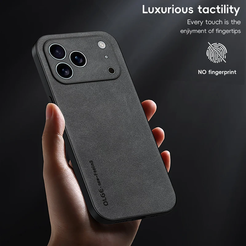 Luxury Vintage Sheepskin Leather Phone Case - Shockproof & Soft Back Cover