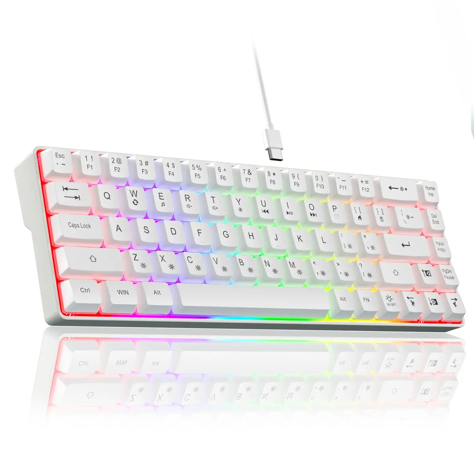 SOLAKAKA SK968 Wired Keyboard Optical Switches RGB Backlit