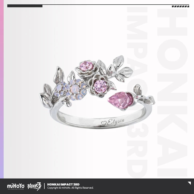 Elysia Ring Game Honkai Impact 3 MiHoYo Official Herrscher of Human: Ego Oath Rings Adjustable Jewelry Gifts for Girls Women 5