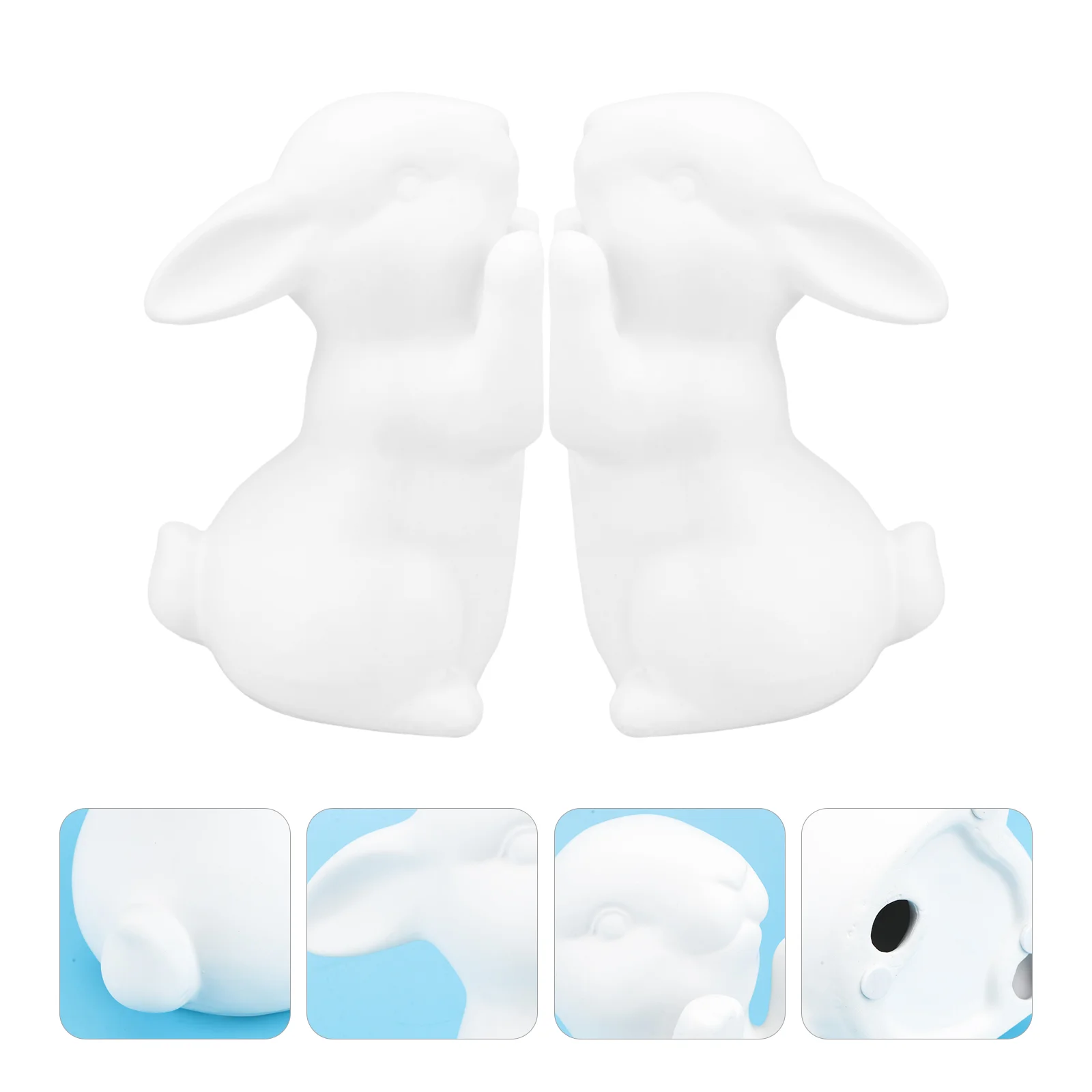 

Bunny Bookends Rabbit Figurine Bookend Desktop Book Supporting Decorative Book Stands Ceramic Tabletop Book Stopper