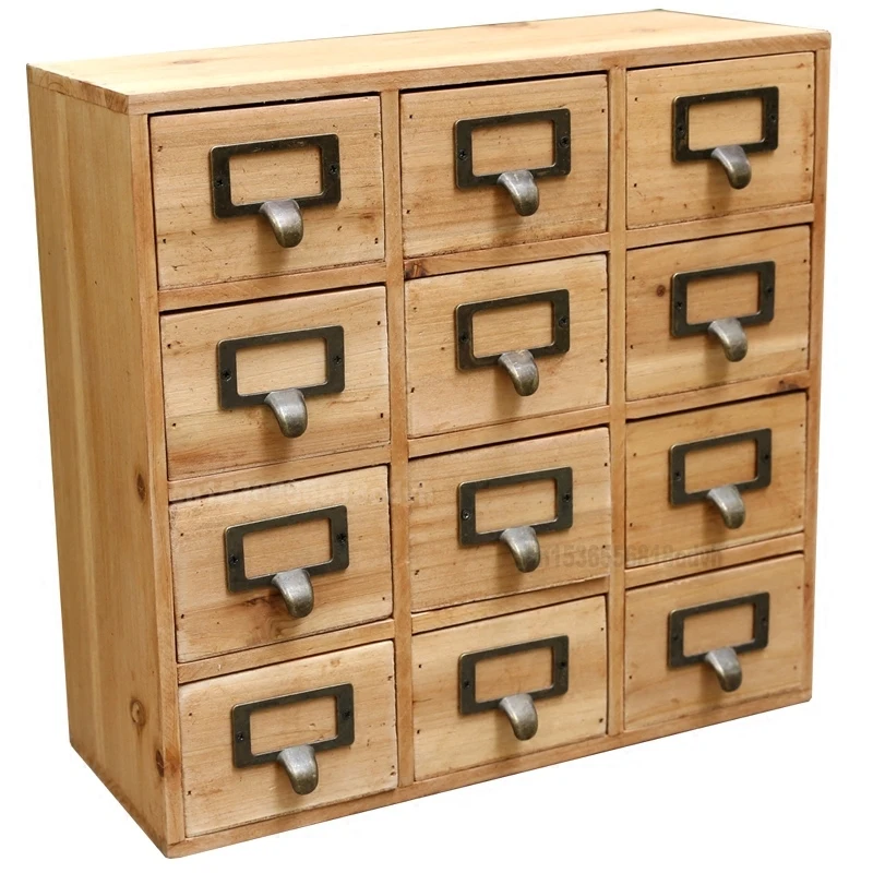 Handmade Wooden Drawers Storage Cabinets, Original Desktop