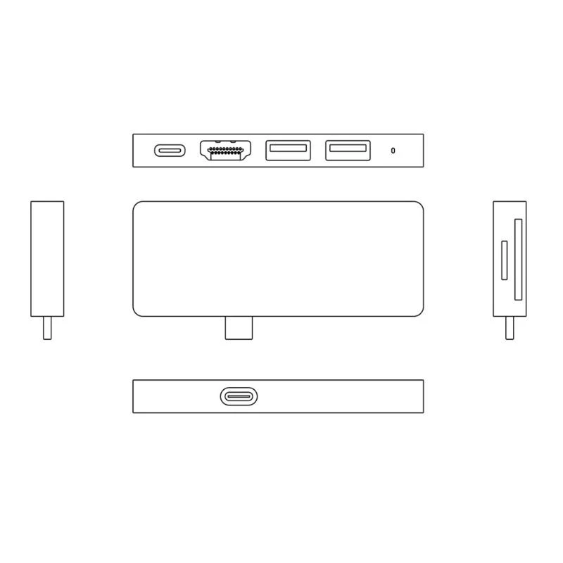 77UB 도킹 충전 스테이션 지원 1080p 60Hz 4K 30Hz 카드 포트 다기능 유형 C 도크 콘솔 스탠드
