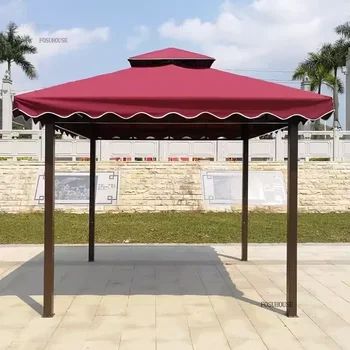 Gazebo da cortile esterno Panno 3x3 metri Ombrello a quattro angoli Evento pubblicitario Telone Panno antipioggia Gazebo per tenda romana 1