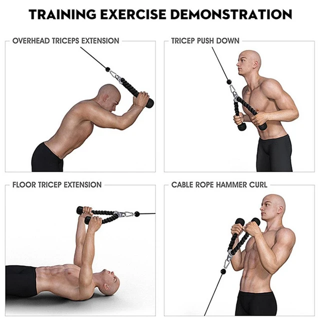 Corde De Traction Triceps, Triceps Push Pull Bas Corde Cordon, CâBle De  Corde à Triceps pour