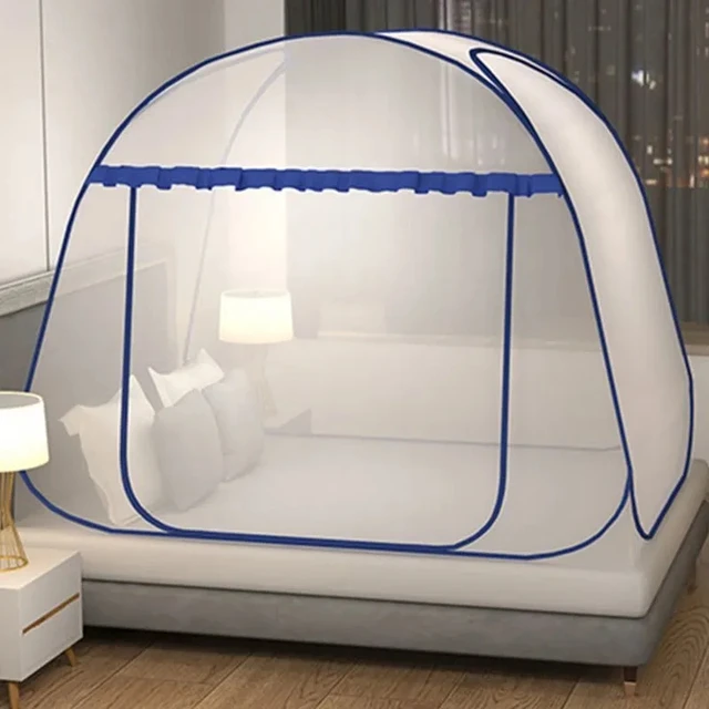 Simple Yurt Mosquito Net Portable Camping Tent Single Double Bed Canopy For Adult Foldable Bunk Mesh Net Breathable Mosquito Net 3