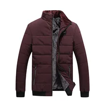 

2022NEW Men's Winter Jacket New Plus Cashmere Blouson Homme Male Stand Collar Business Coat Keep Warm Thick Splice Cotton