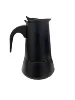 New Pure Black Moka pot induction cooker suitable coffee maker stainless steel coffee machine 1