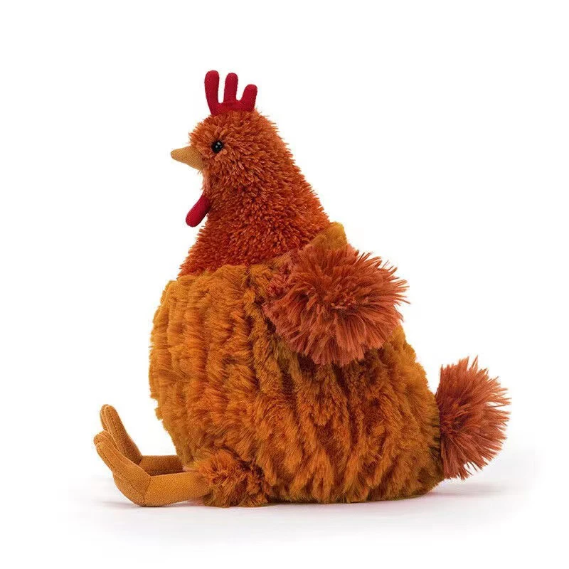 23cm Simulation Chicken Stuffed Animals Plush Toy Fluffy Chicken Doll Soft Toy Kid Birthday Christmas Gift Home Room Decor