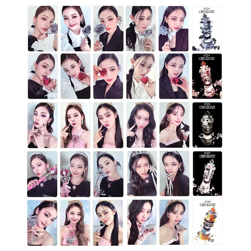 

5pcs KPOP ITZY CHECKMATE Album Selfie Photocards Double-Sided LOMO Cards Postcards YEJI YUNA RyuJin Fans Collections