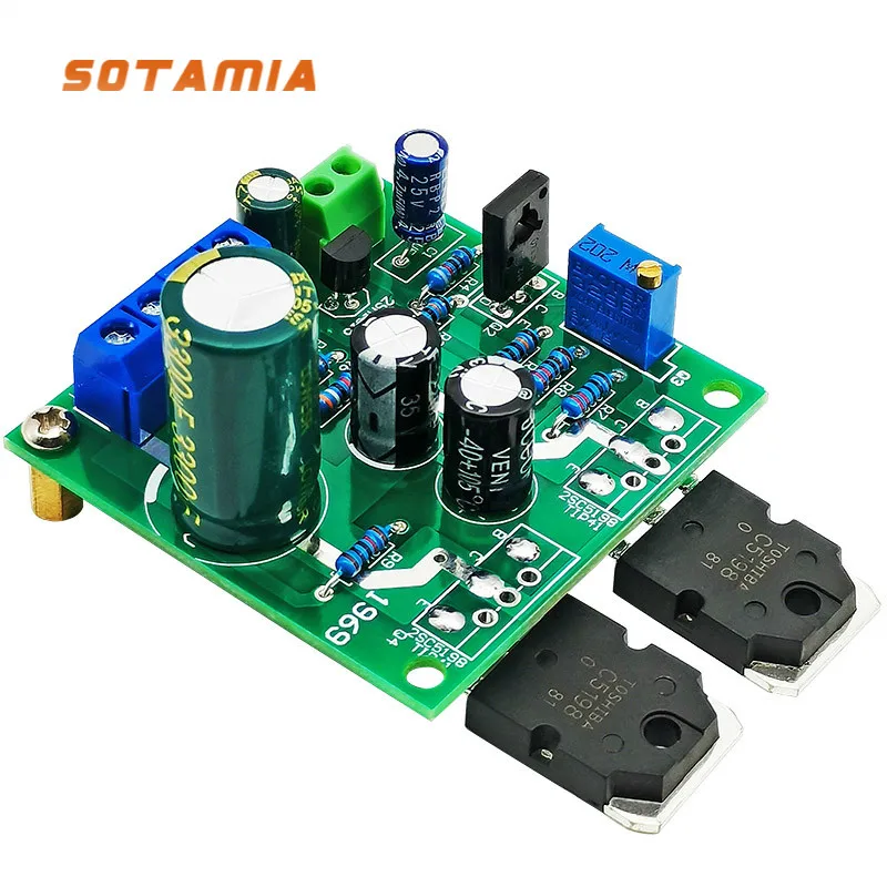 SOTAMIA 1969 Class A Power Amplifier Board 10W Mono Sound Amplificador 2SC5198 Field Effect Tube Amplifiers Home Audio Amp 6j1 tube preamp board tube amplifier audio amplificador