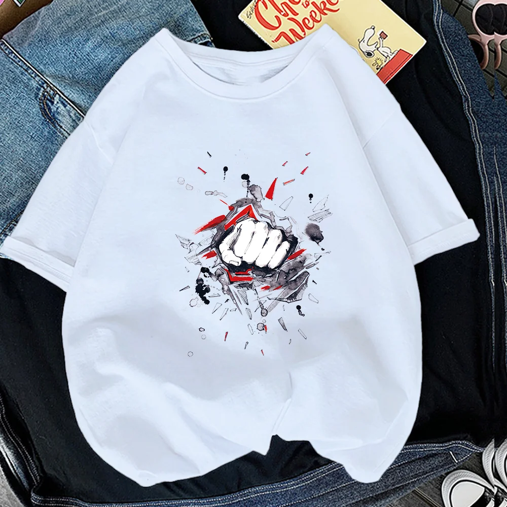 

Jujutsu Kaisen Sukuna Eyes Women Anime T Shirt 2023 Summer Round Neck Y2K Funny Polyester Manga T-shirt Graphic Streetwear