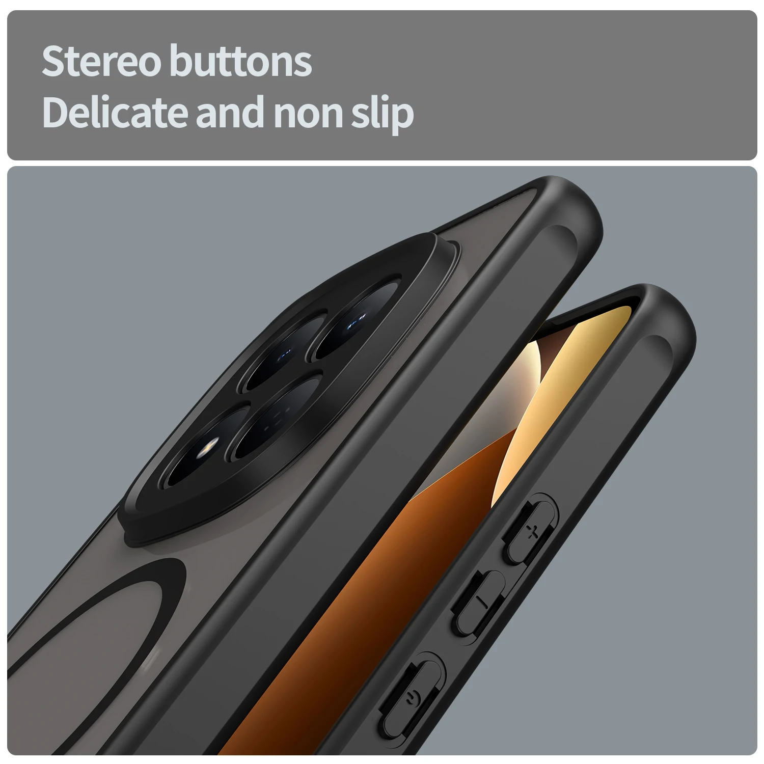 Frosted Shield Shockproof Case with Magnetic Wireless Charging Capability