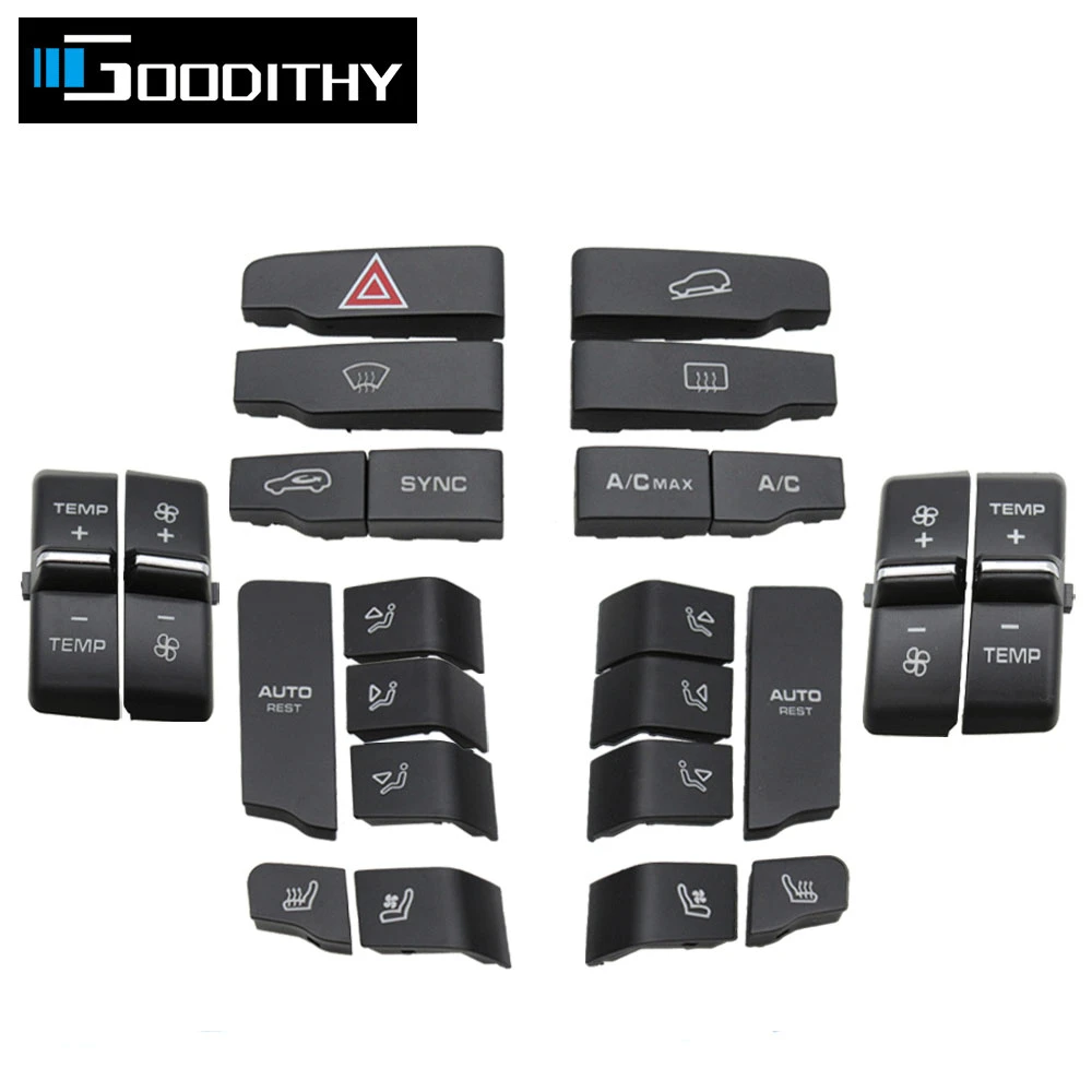 Car Interior Central Control Function Buttons Air Conditioning Button