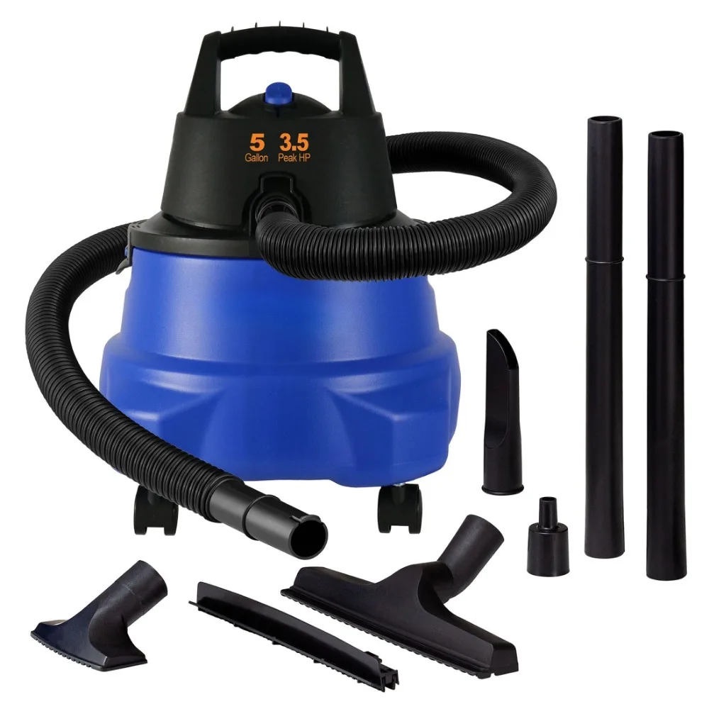 

5 Gallon Wet/Dry Shop Vacuum with 3.5 Peak HP for Cars, Garage, Home or Workshop