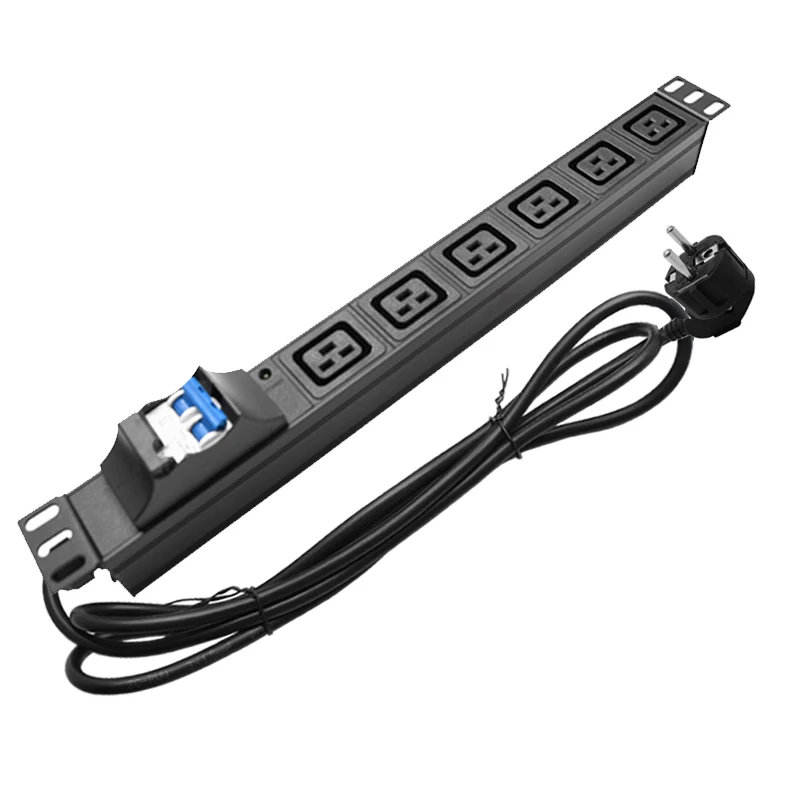 

Удлинитель PDU 16 А, воздушный выключатель, 6 блоков iec c19, Женский удлинитель, электрическая розетка, 2 м