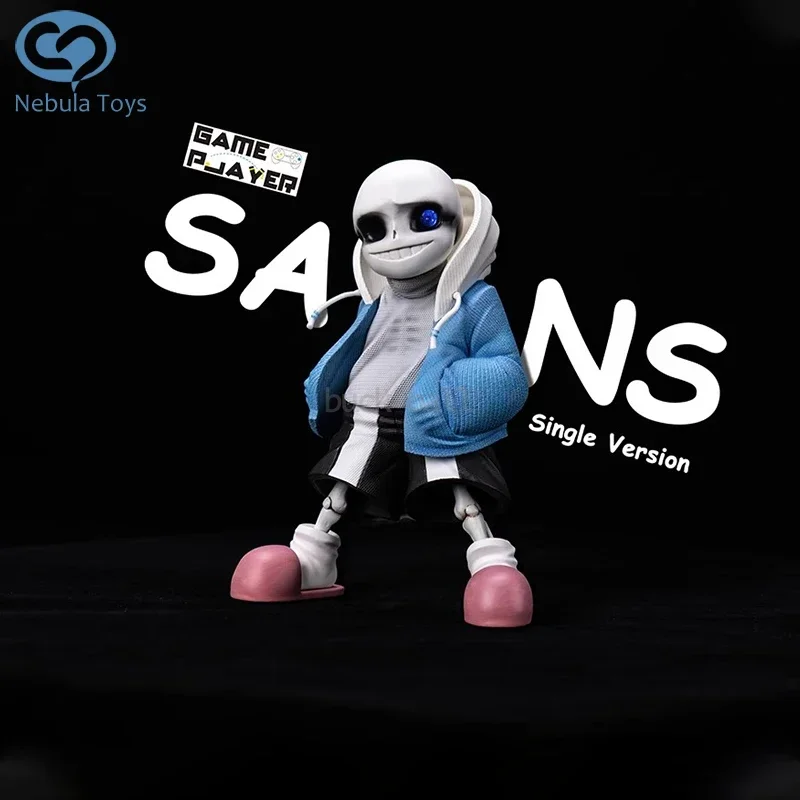 

17cm Undertale Sans Anime Figurine Eyes Glow Sans Figure Pvc Statue Model Doll Collectible Desk Decoration Toys Christmas Gifts