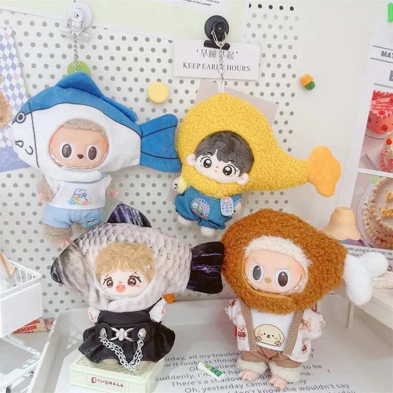 Puppenkleidung Blau Overall Set - Für 17cm Plüschpuppen Mit Hut & Schuhen