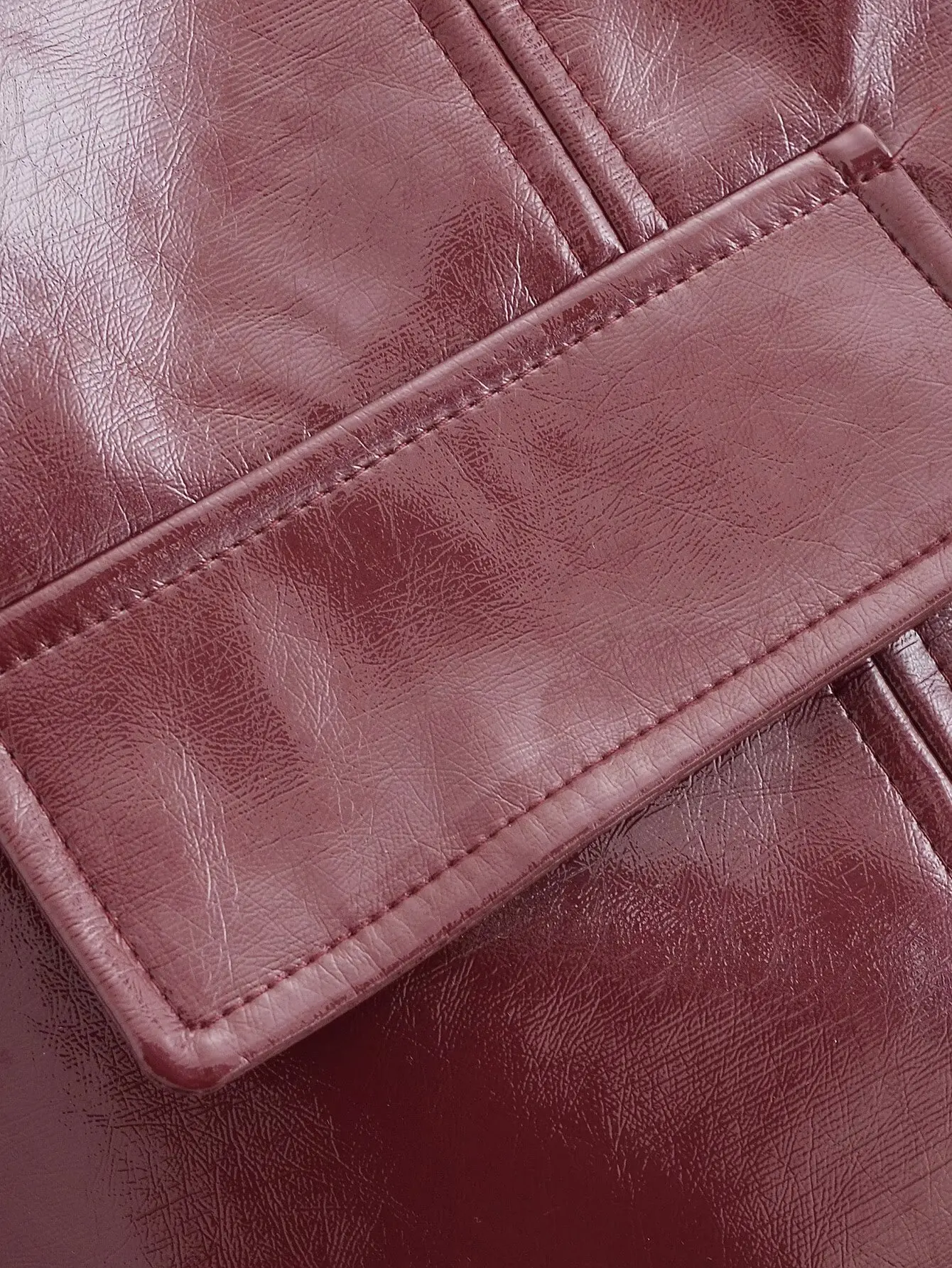 Leather Jackets Women's Pu Coat Red Elegant Outwear Long Sleeve Coat With Pockets Cropped 2024 inszart inszart Woman Jackets Top