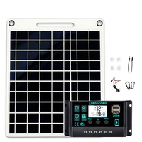 Kit de panneaux solaires 1000W avec contrôleur intelligent 100A, Mono Portable pour la maison, camping-car, comprend des câbles à crochets et des pinces crocodile 2