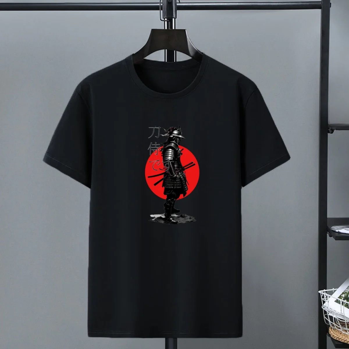 Japan Samurai Print T-shirt Men's Cotton Short Sleeve Top Summer Fashion Tee Casual Harajuku T-shirt mens cotton t shirt