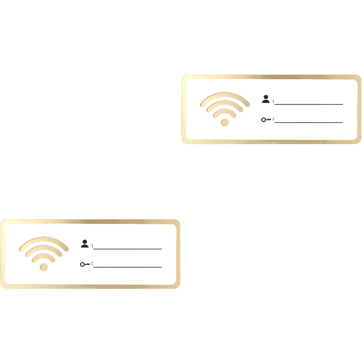 2pcs Acrylic WiFi Password Sign Self-Adhesive Network Coverage Sign Wall Sticker