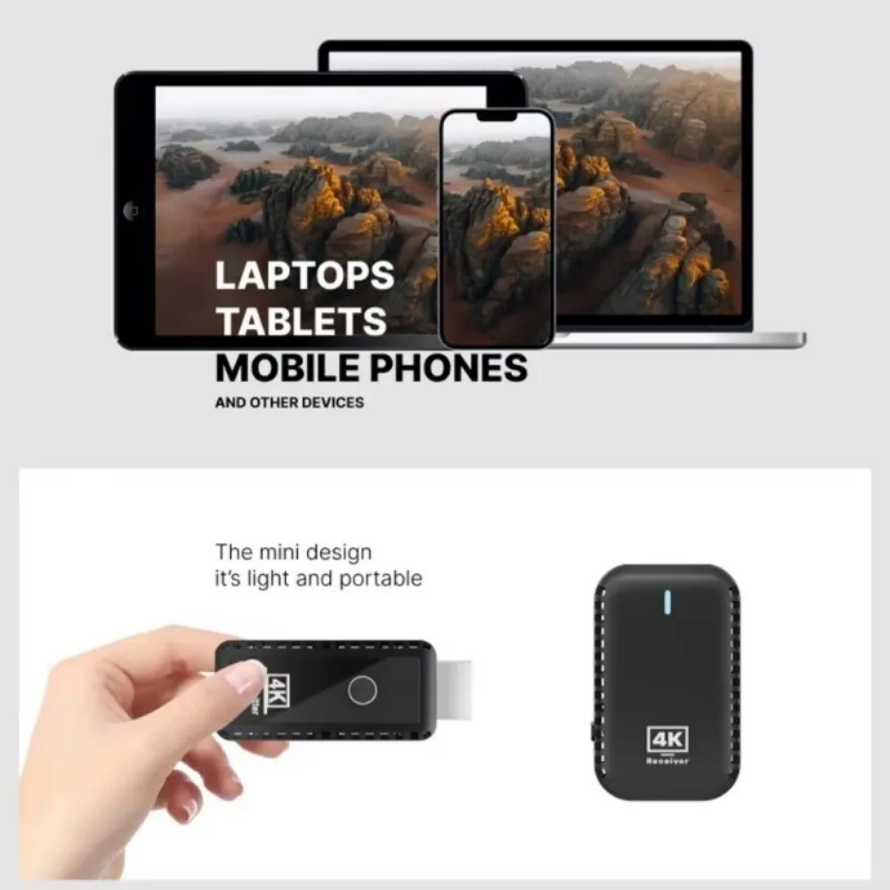 30M Wireless HDMI Video Transmitter and Receiver Extender Display Adapter Dongle 4K 5G for PS4 PC To TV Monitor Projector Stick
