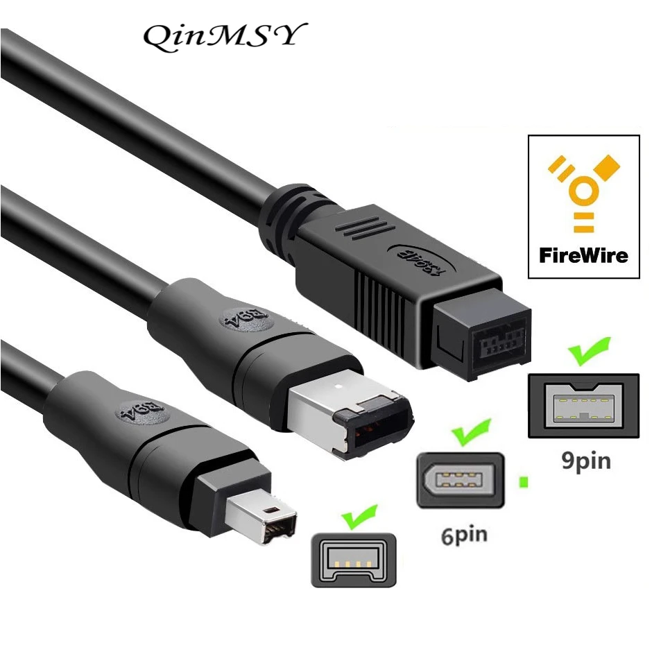 Gigaware 6 Ft Firewire Cable - 9 Pin To 9 Pin IEEE 1394 Connection Cable