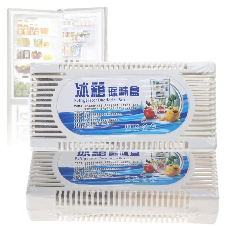 2 Box Refrigerator Air Purifier Bamboo Charcoal Activated Carbon Box Odour Absorber Closet Deodorant Freezer Deodorizer Smell