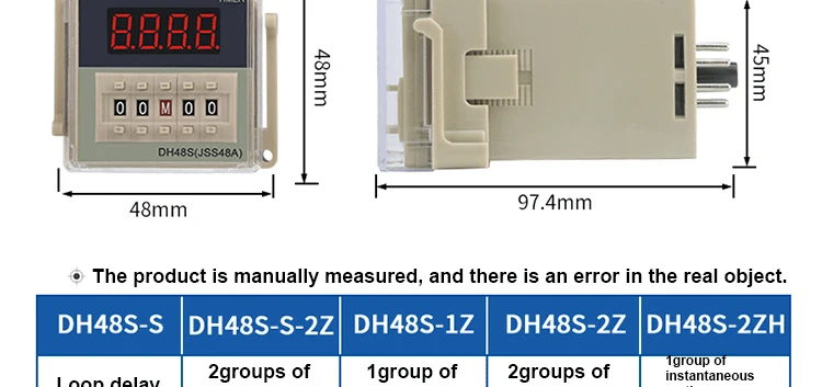 Description Picture 4 of itemDH48S Digital Display Time Relay Cycle Delay Relay AC36V DC12V24V Time Controller