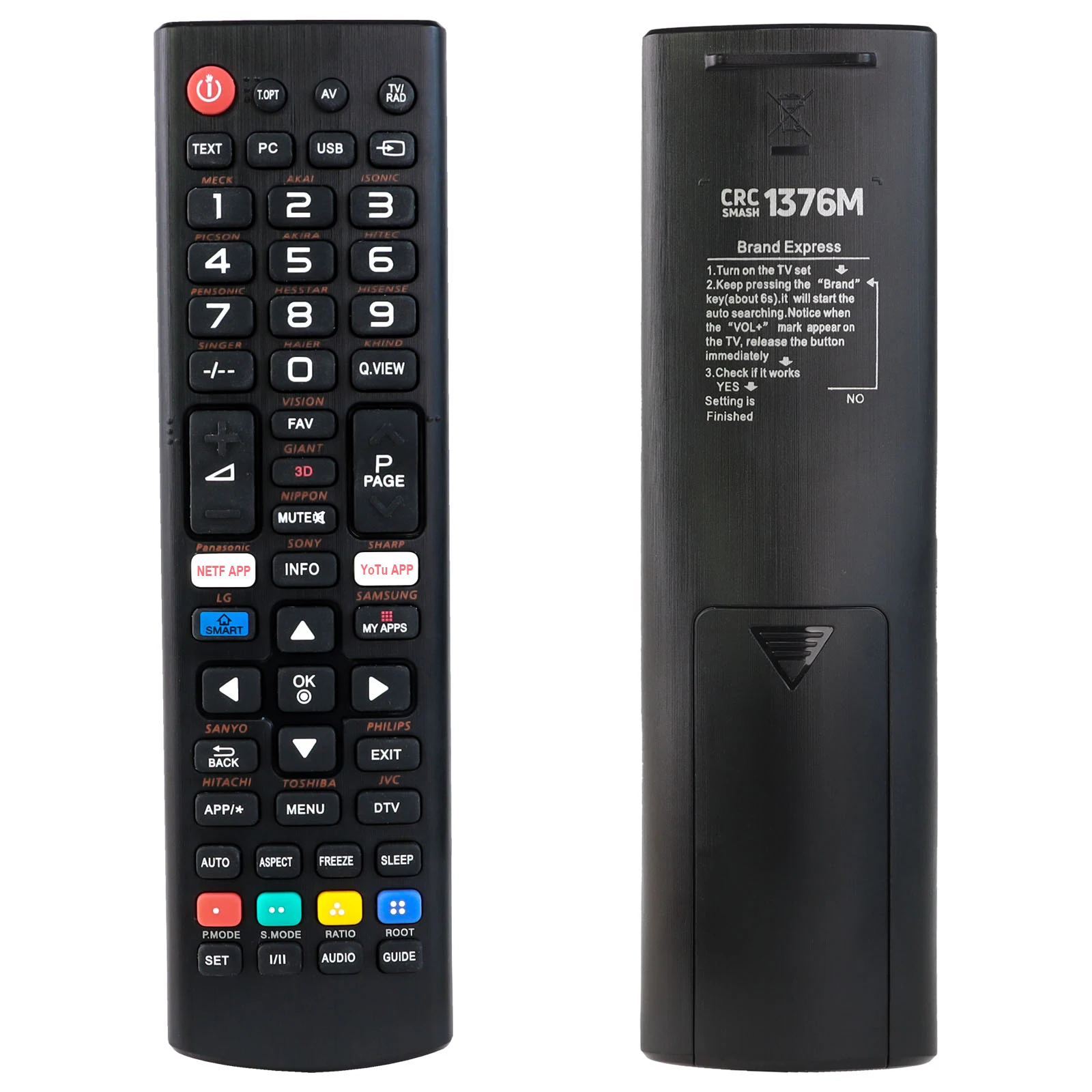 Universal TV Remote Control for Akai-1 Akai-2 Akai-3 Akai-4