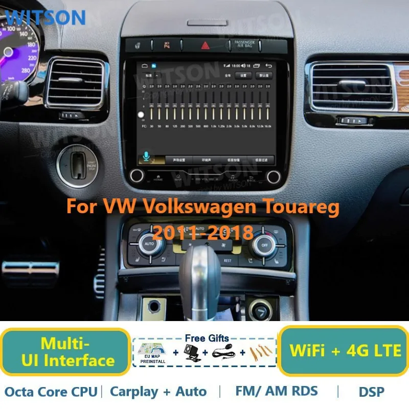 

Автомобильный радиоприемник WITSON на Android для VW Volkswagen Touareg 2011-2018 Carplay GPS в оригинальном стиле Navi автомобильный стерео Мультимедийный Wi-Fi головное устройство