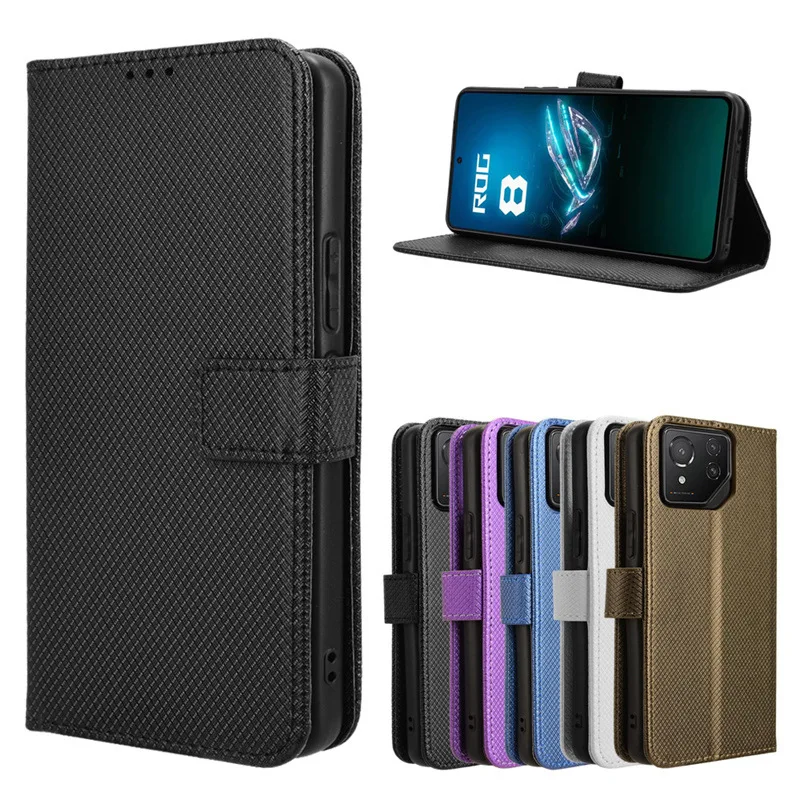 Luxury Leather Flip Wallet Case with Magnetic Book Cover Holder