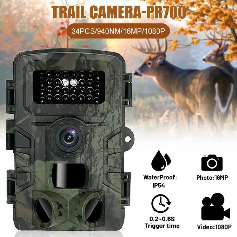 HC800A Hunting Trail Camera HD 1080P 16MP IR Wildlife Scouting Cam Night Vision 