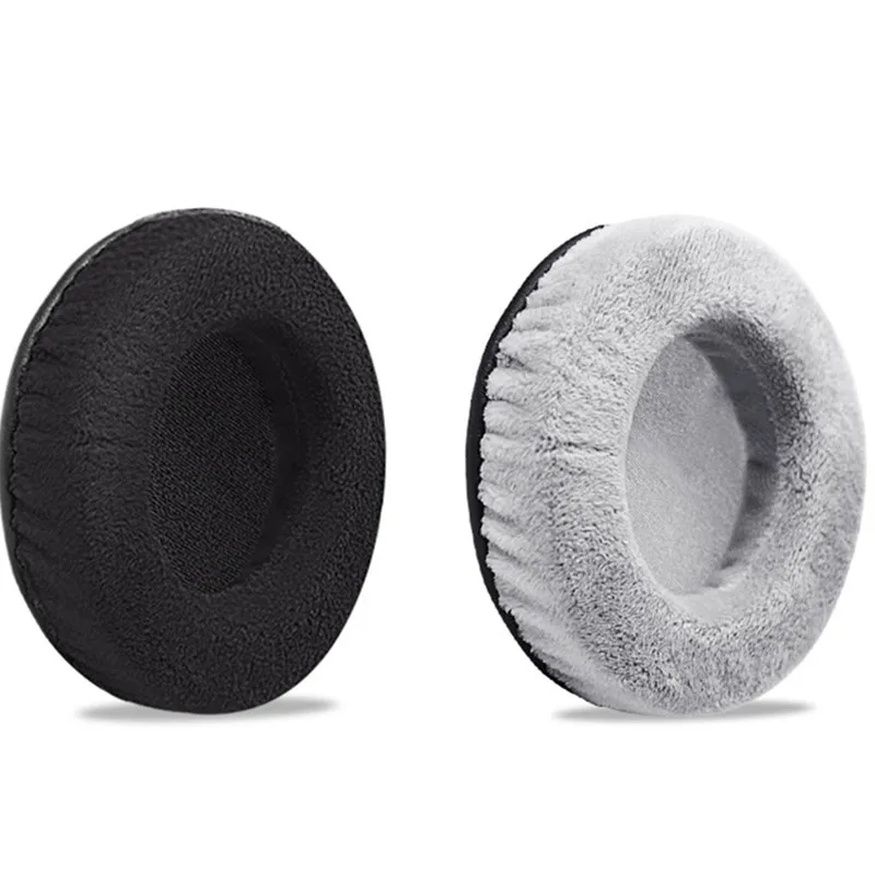2pcs Earpad Velvet 60 65 70 75 80 85 90 95 100 105 110MM 헤드폰 이어 패드 헤드셋 폼 쿠션 귀마개 블랙 그레이