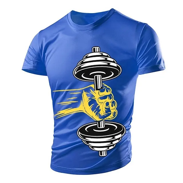 

Gym Men's T-shirt Quick Drying Full 3d Print T Shirts Oversized Casual Short-sleeved Summer Sportswear Men Clothing Tops Tees