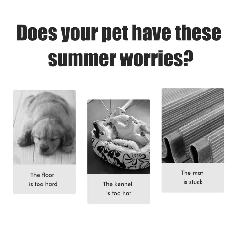 Pet Cooling Mat Pet Summer Cooling Pad Self-Cooling Ice Silk Pet Bed Dog Cat Nest Breathable Cooling Sleeping Pad