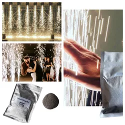 10X 200g/bag MSDS Spain Stock Metal Powder Stage Dmx512 Control Cold Spark Machine Powder for Indoor Outdoor Wedding Sparklers