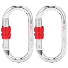 

2PCS 25KN Chroming Mountaineering O Safety Hook Outdoor Rock Climbing Carabiner Buckle carabiner