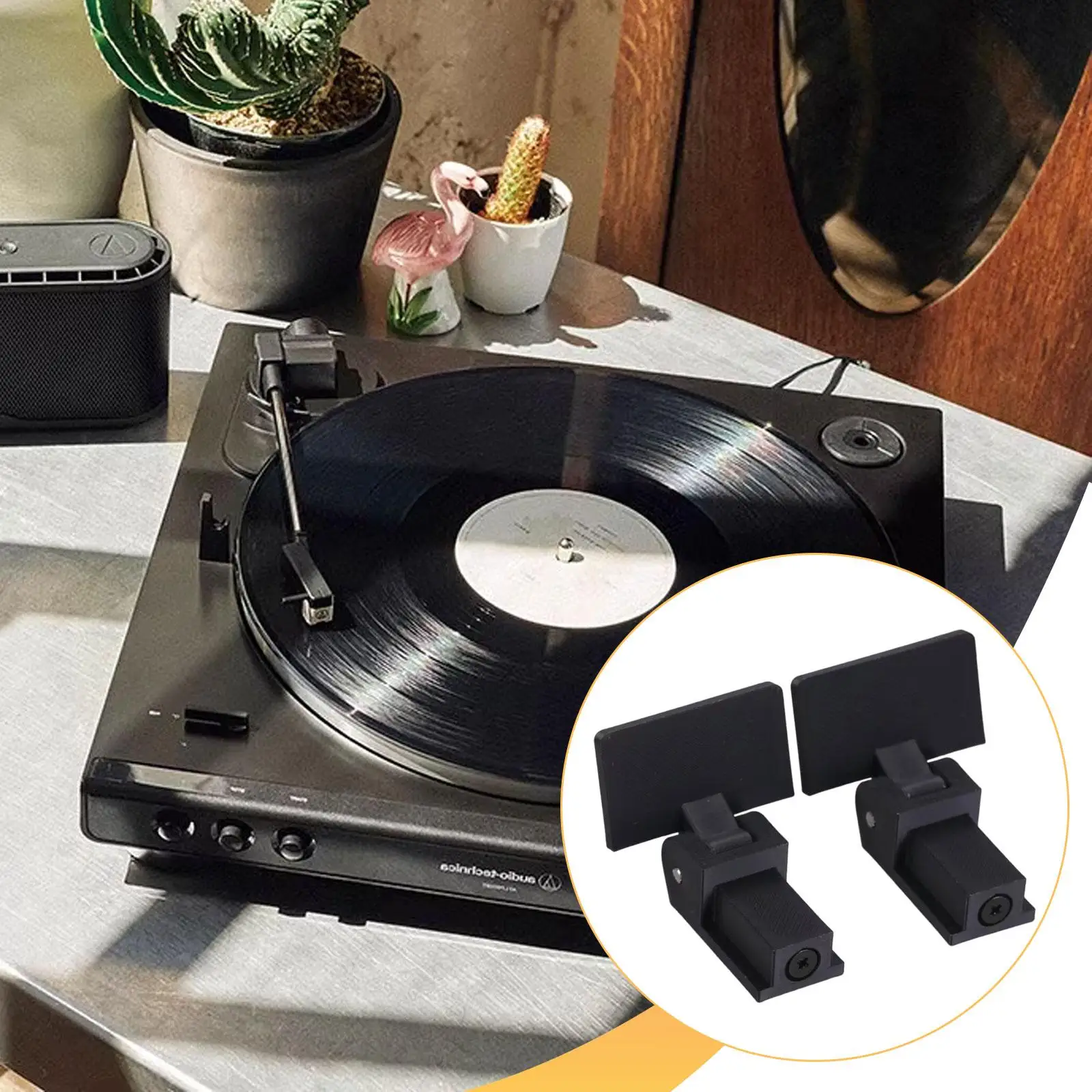 2Pcs 턴테이블 더스트 커버 힌지 교체 부품 LP3 피팅용 고성능 전문가용 비닐 레코드 플레이어 턴테이블 부품