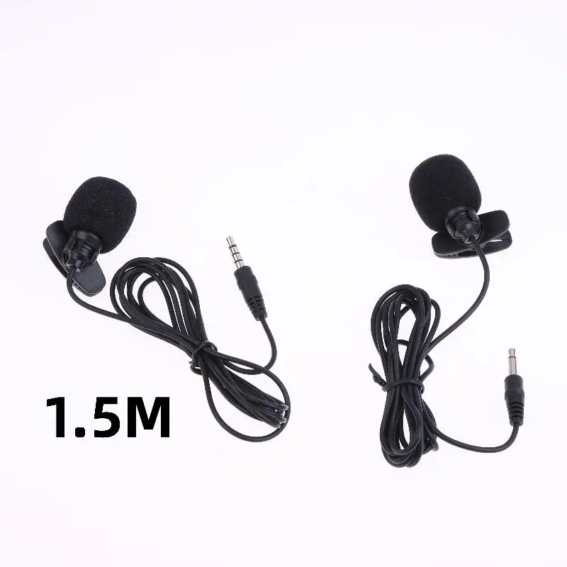 【C】1 microfono a condensatore a clip da 1,5 m, mini portatile, cablato da 3,5 mm, per telefono e PC portatile - Image 4