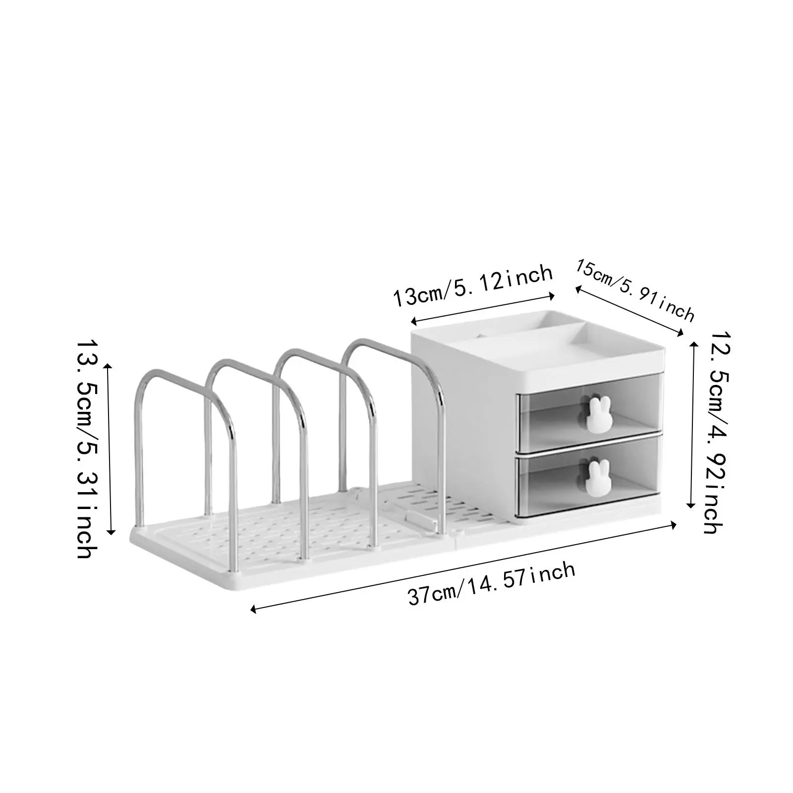 Multifunctional Desk Organizer and Pen Holder with Bookends for Office and Home Essentials