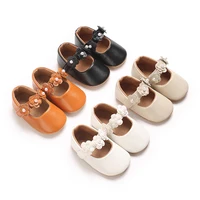 Baby Girls First Walkers – Princess Moccasins Soft Leather Shoes, Non-Slip Sole, Floral Design Toddler Shoes 6-24 Months