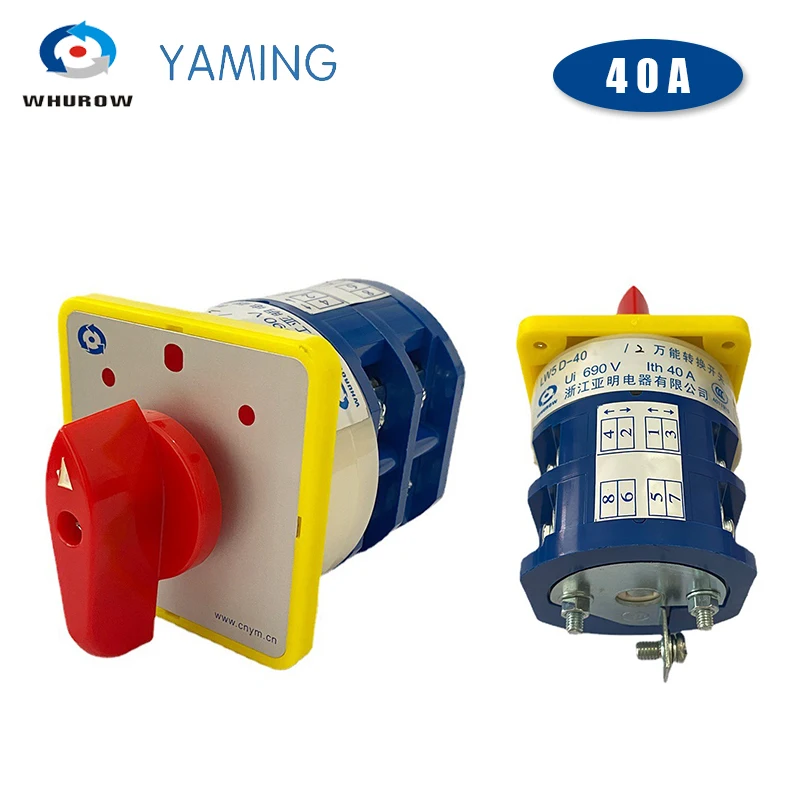 Elétrica Posição Interruptor de Came Comutação Manual 40a 690v Pólos Botão Rotativo Commutateur Rotatif Lw5d40 Lw5
