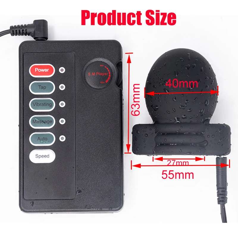 SM Penis Electro Stimulator Glans Trainer Men Masturbation Electric Shock Penis Head Massage Delay Training E-stim Sex Toy