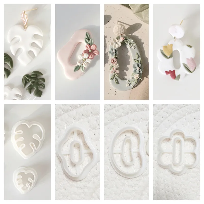 

Soft Pottery Polymer Clay Cutter DIY INS French Earrings Geometric shape Cutting Die for Stone Sculpture Jewelry Pendant Making