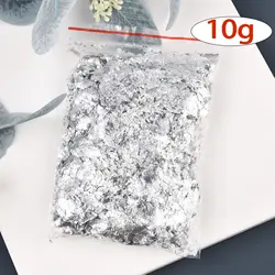 Radiant Craft Foil Flakes for DIY Gilding and Nail Art Decoration (10g - silver)