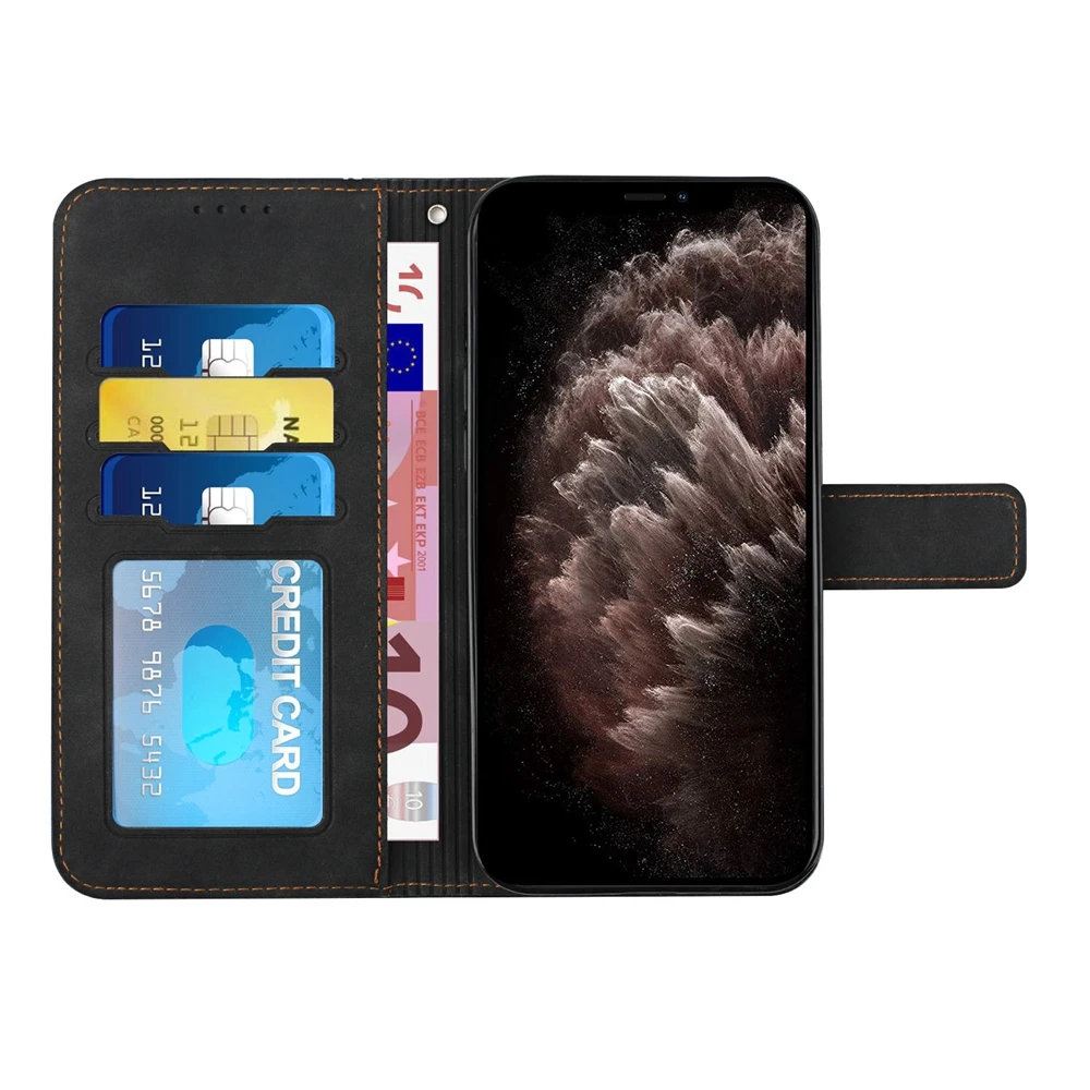 EASSGU Custodia per TCL 305 / TCL 306 / TCL 30E / TCL 30 SE (6.52 Inches) Flip Folio Cover Magnetica per Telefono in Pelle con 3 Slot per Schede 1 Portafoglio, Case - Blu