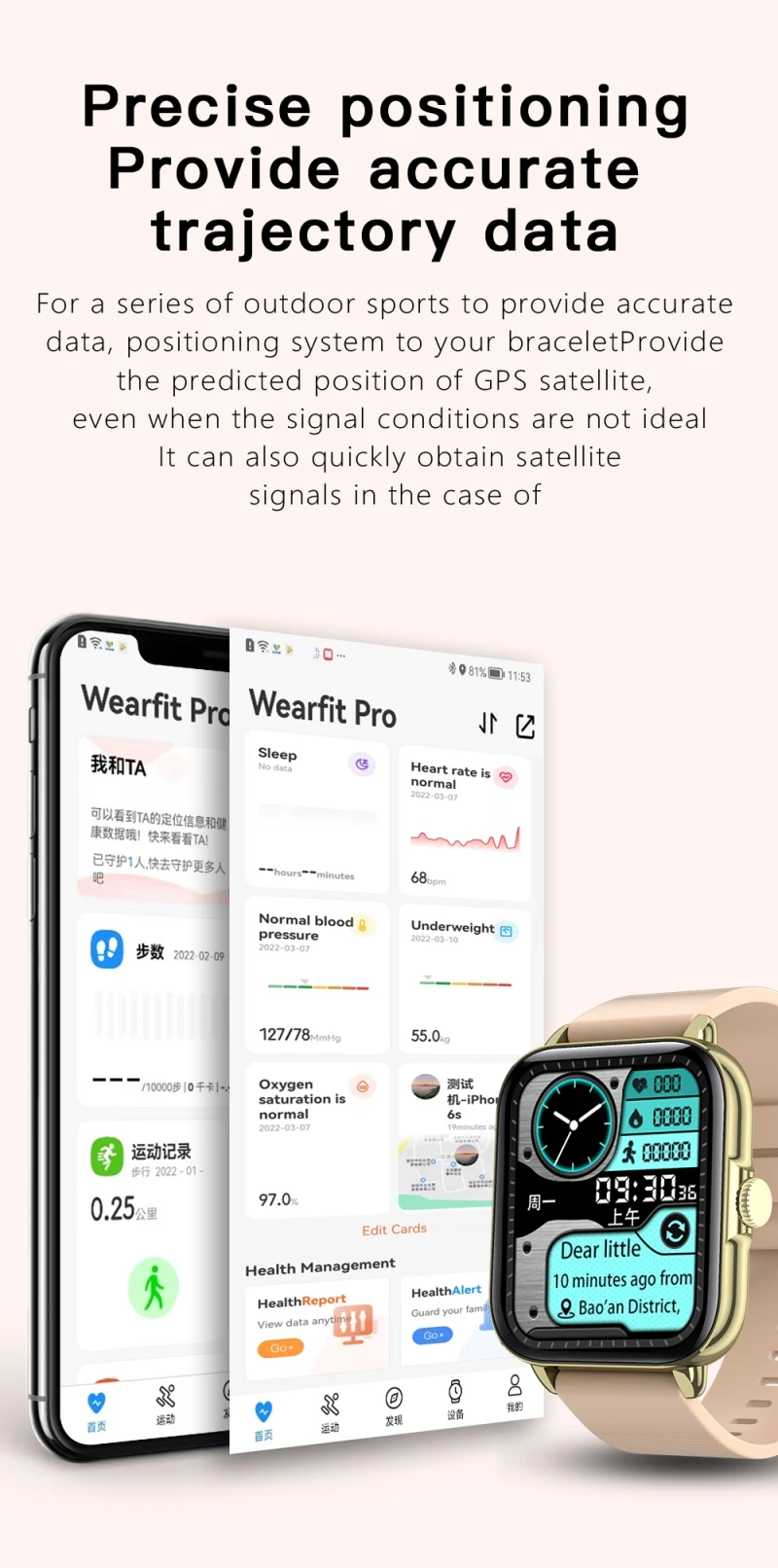 Smart Watch A5 Men Blue Tooth Call Smartwatch AI Voice 1.9 inch Screen GPS Track Music Control Heartrate Sport Fitness Bracelet